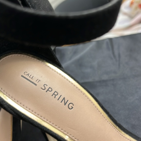 Call it springs High heel sandals suede with gold trim - Picture 5 of 6